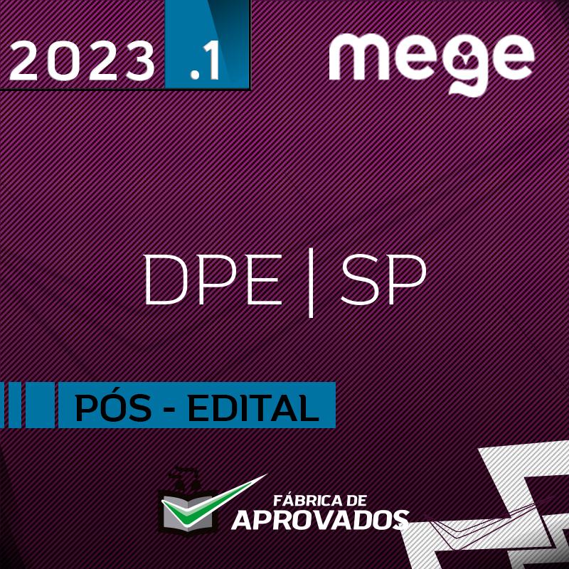 DPE | SP - Pós Edital - Defensor da Defensoria Pública de São Paulo - 2023 - Mege