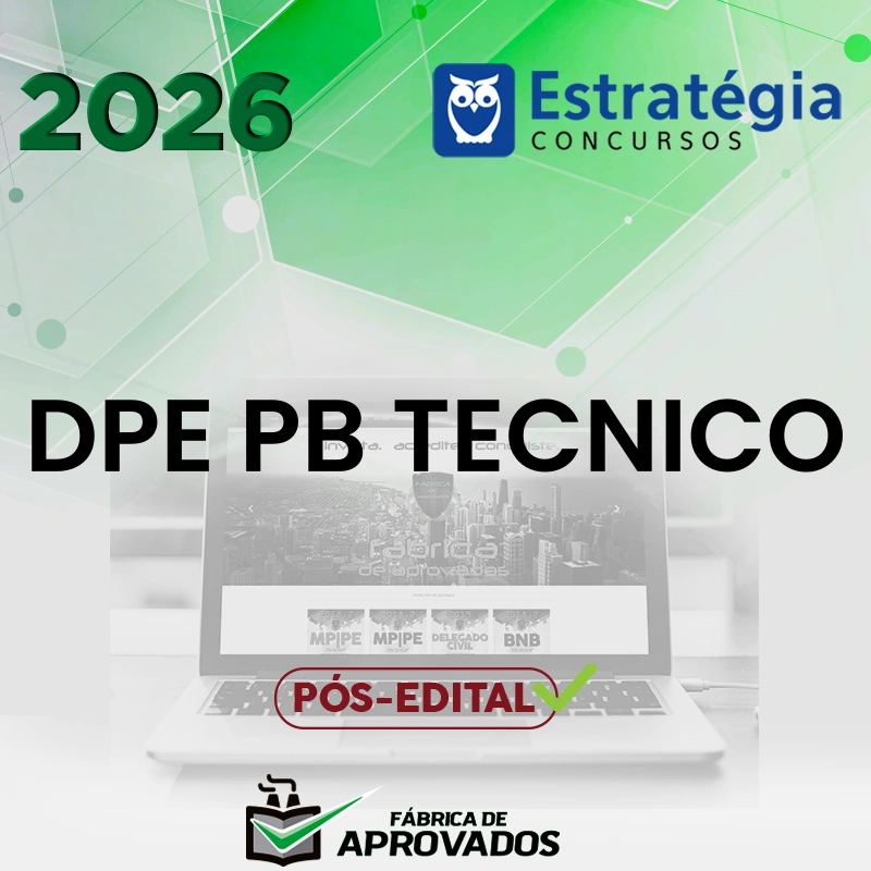DPE | PB - Intensivo | Técnico da Defensoria - Sem Especialidade  - Área Jurídica da Defensoria Pública do Estado de Pernambuco [2026.2] Estrategia