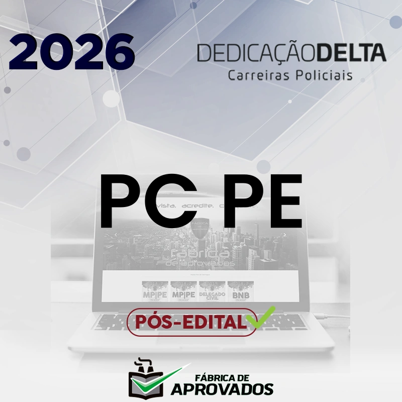 PC | PE - Pós-edital | Escrivão e Investigador da Polícia Civil de Pernambuco [2026.2] Dedicação