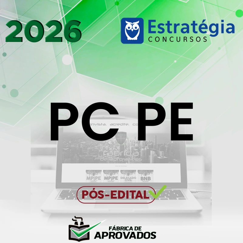 PC | PE - Pós-edital | Agente ou Escrivão da Polícia Civil do Estado de Pernambuco [2026.2] Estrategia