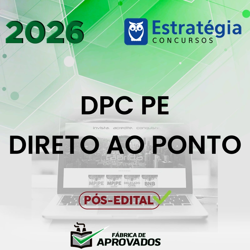 DPC | PE - Pós-edital - Direto ao Ponto - Delegado de Polícia Civil do Pernambuco [2026.2] Estrategia