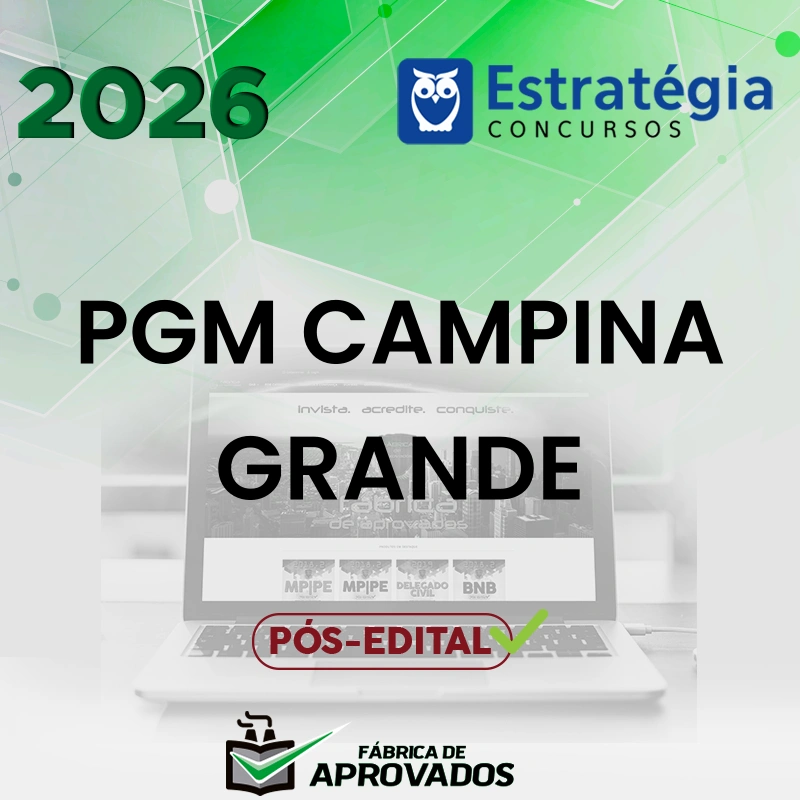 PGM Campina Grande - Pós-edital | Procurador do Município de Campina Grande [2026.2] Estrategia