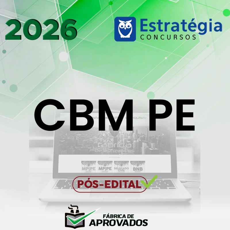 CBM | PE - Pós-edital | Soldado do Corpo de Bombeiro Militar do Estado de Pernambuco [2026.2] Estrategia