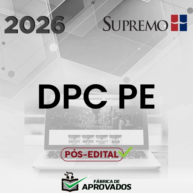 DPC | PE - Delegado de Polícia Civil do Pernambuco [2026.2] SUP
